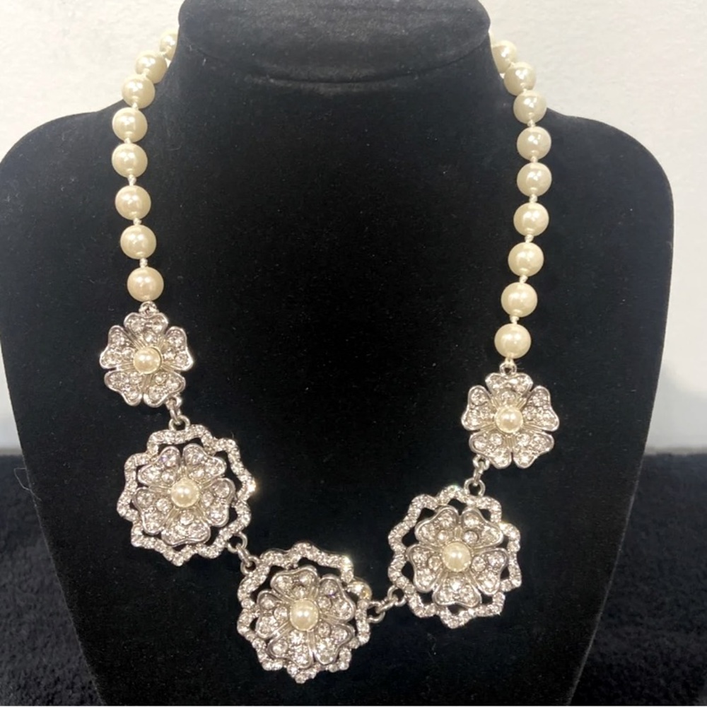 Pearl and diamond necklace - Picture 1 of 2